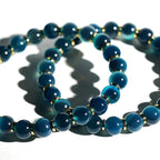 藍色玉髓心形流水手鏈