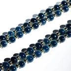 藍色玉髓心形流水手鏈