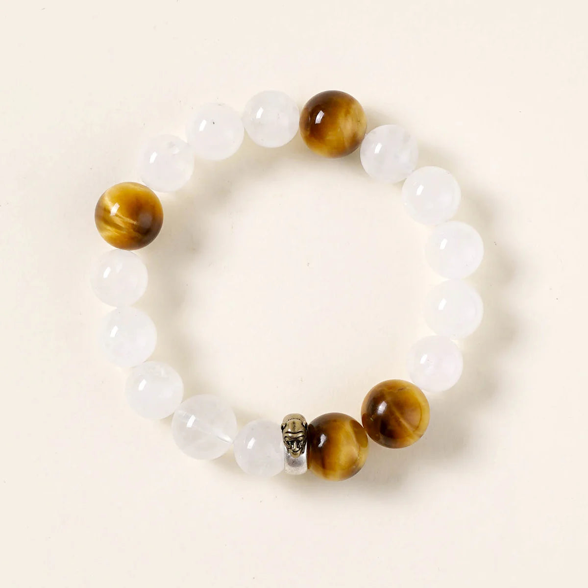 猴年生肖手鍊 – 虎眼石與石英，象徵活力