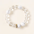 生肖雞命理手鍊 – 石英和白紋石