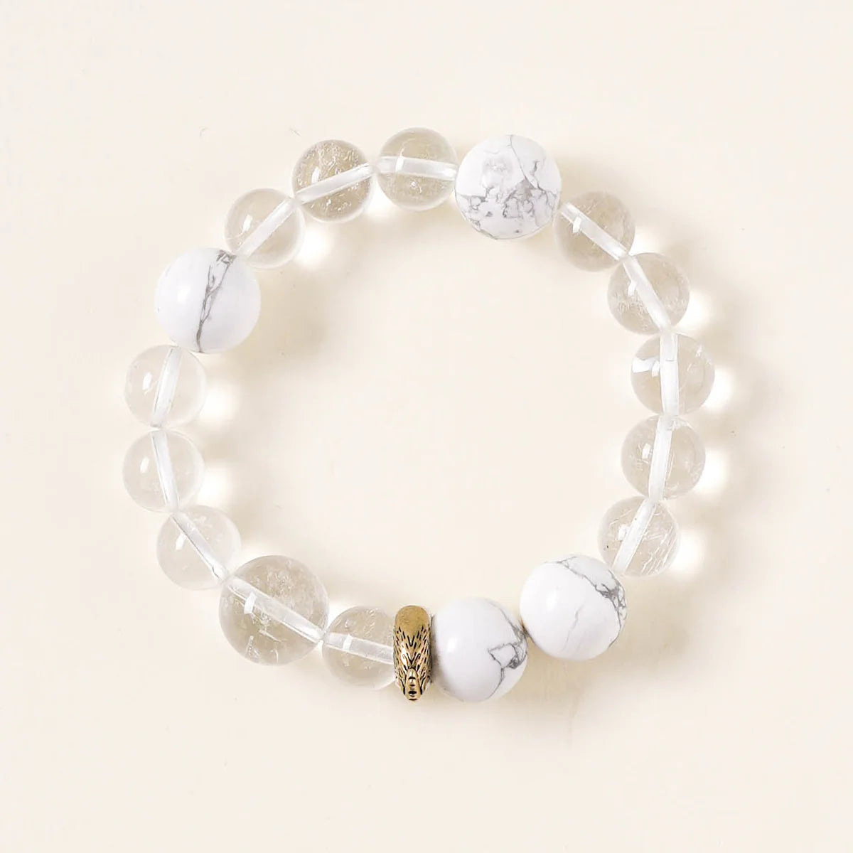 生肖雞命理手鍊 – 石英和白紋石