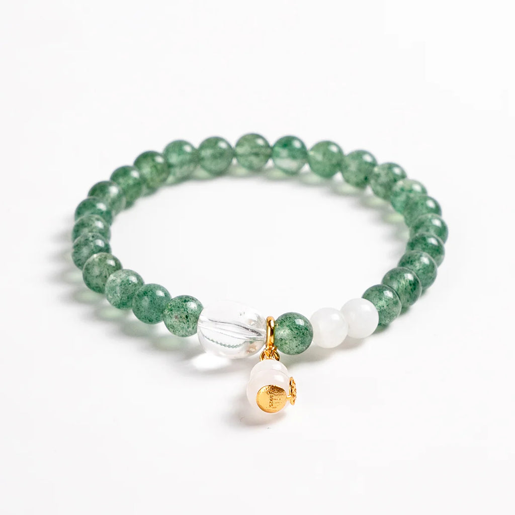 綠色草莓水晶玉葫蘆手鍊
