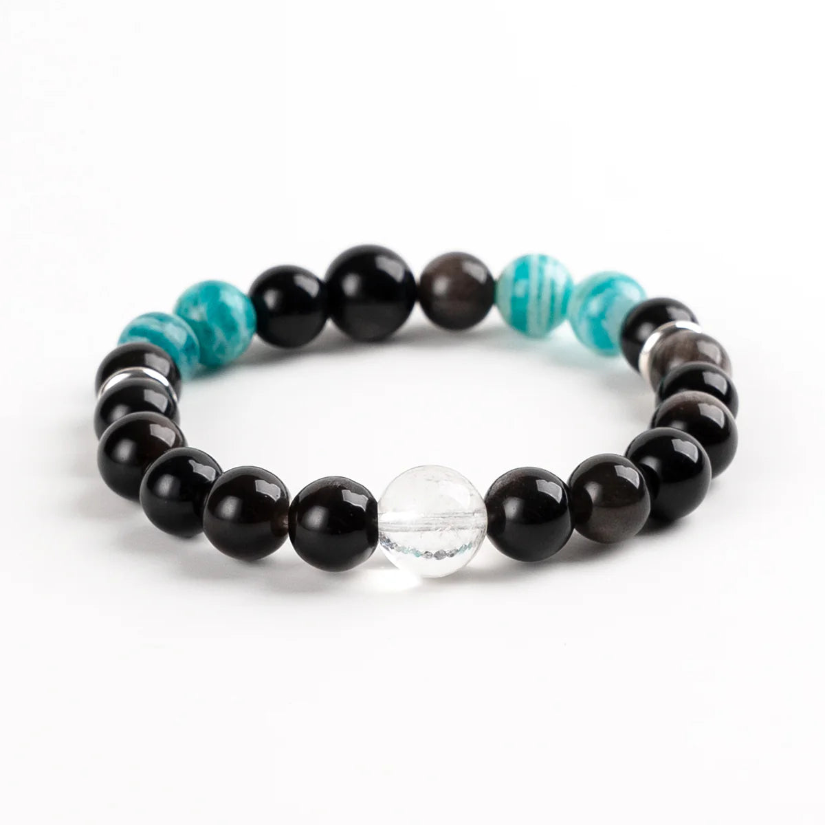 平衡與清晰黑曜石手鍊