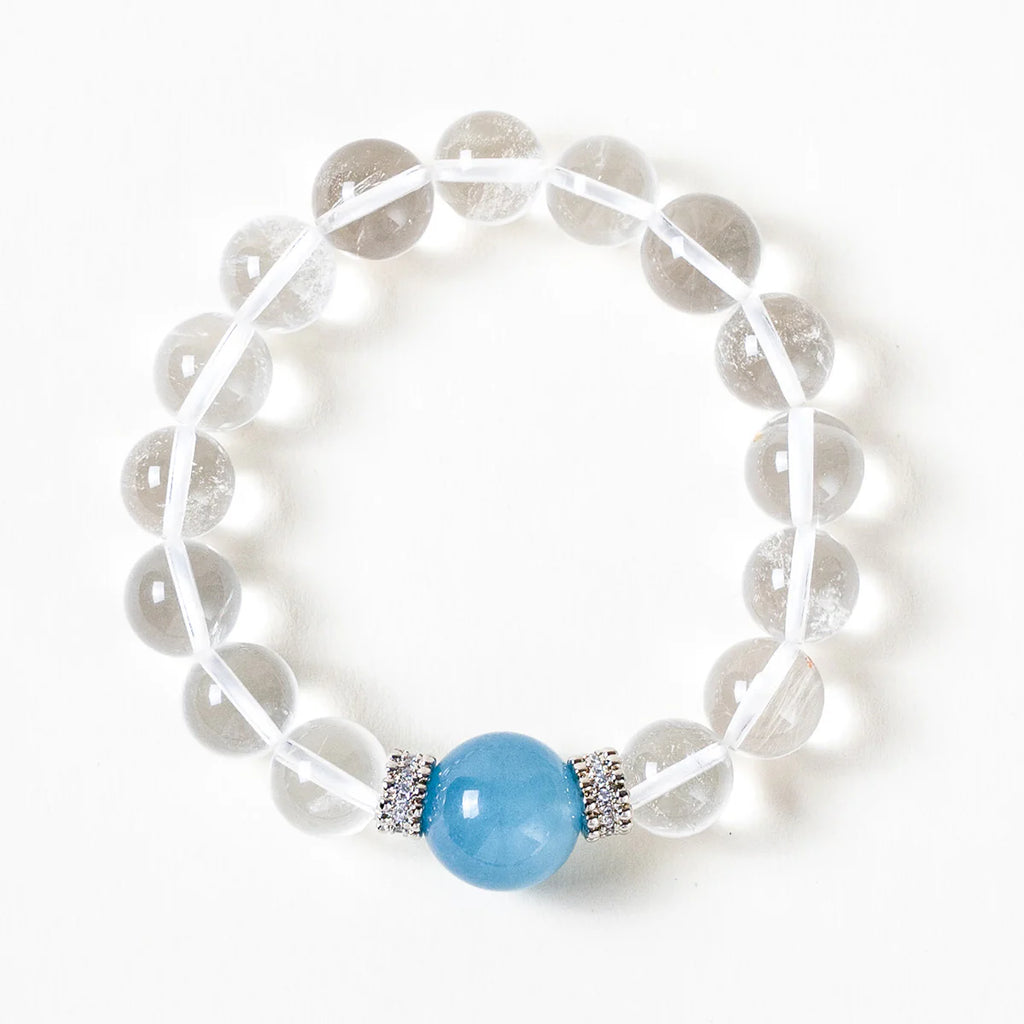 海藍寶透明石英手鍊