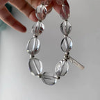 透明石英和純銀手鍊