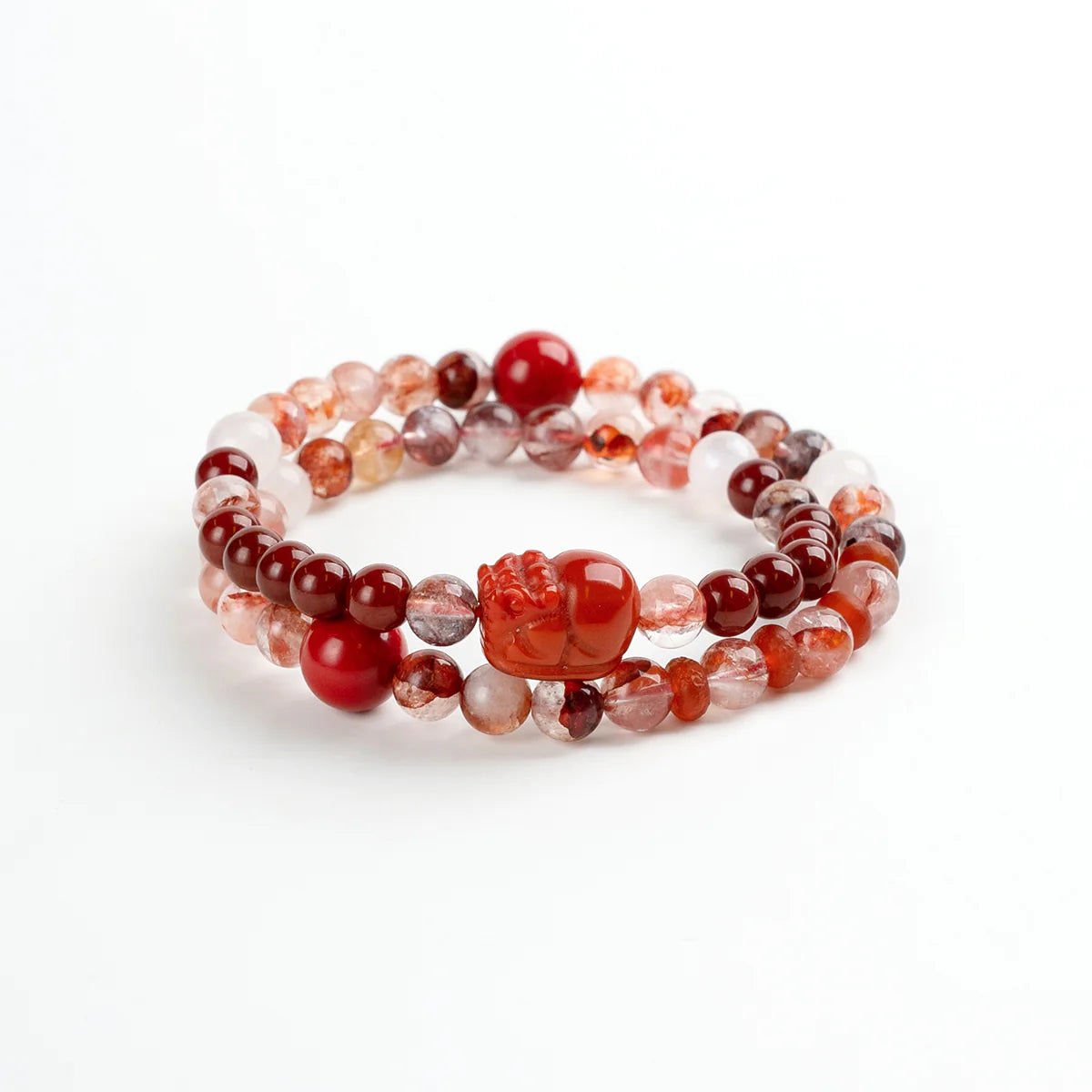 瑪瑙貔貅守護氣水晶手鍊
