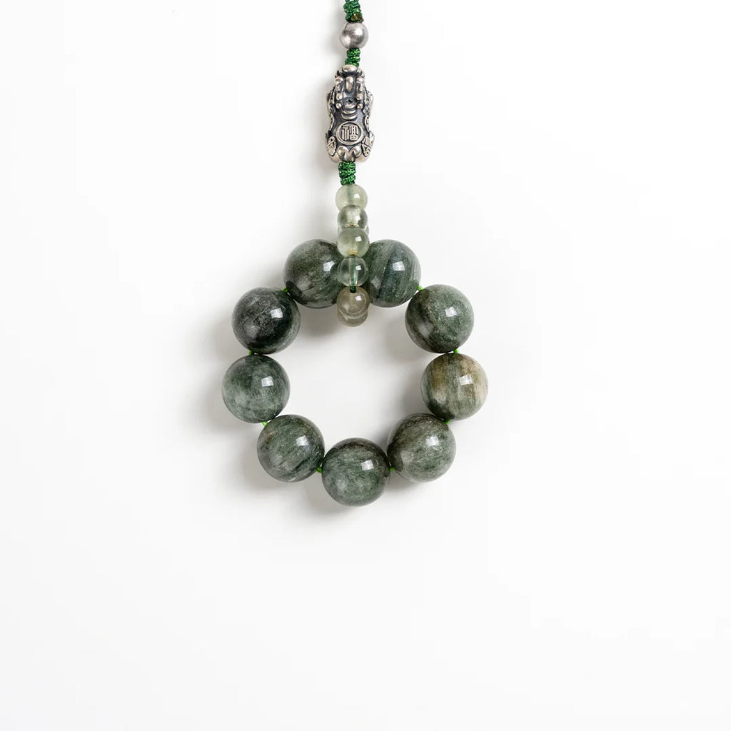 綠色發晶貔貅吊墜手鍊