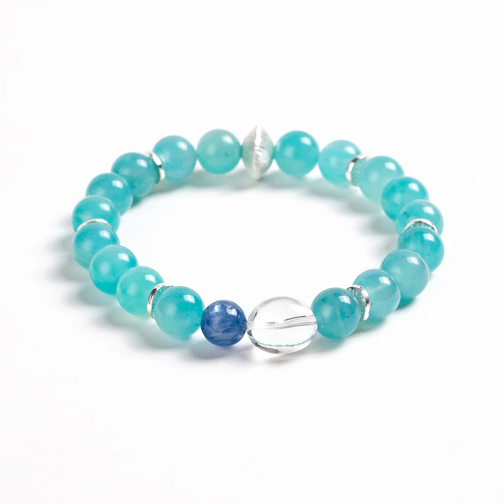 亞馬遜石和藍晶石能量手鍊