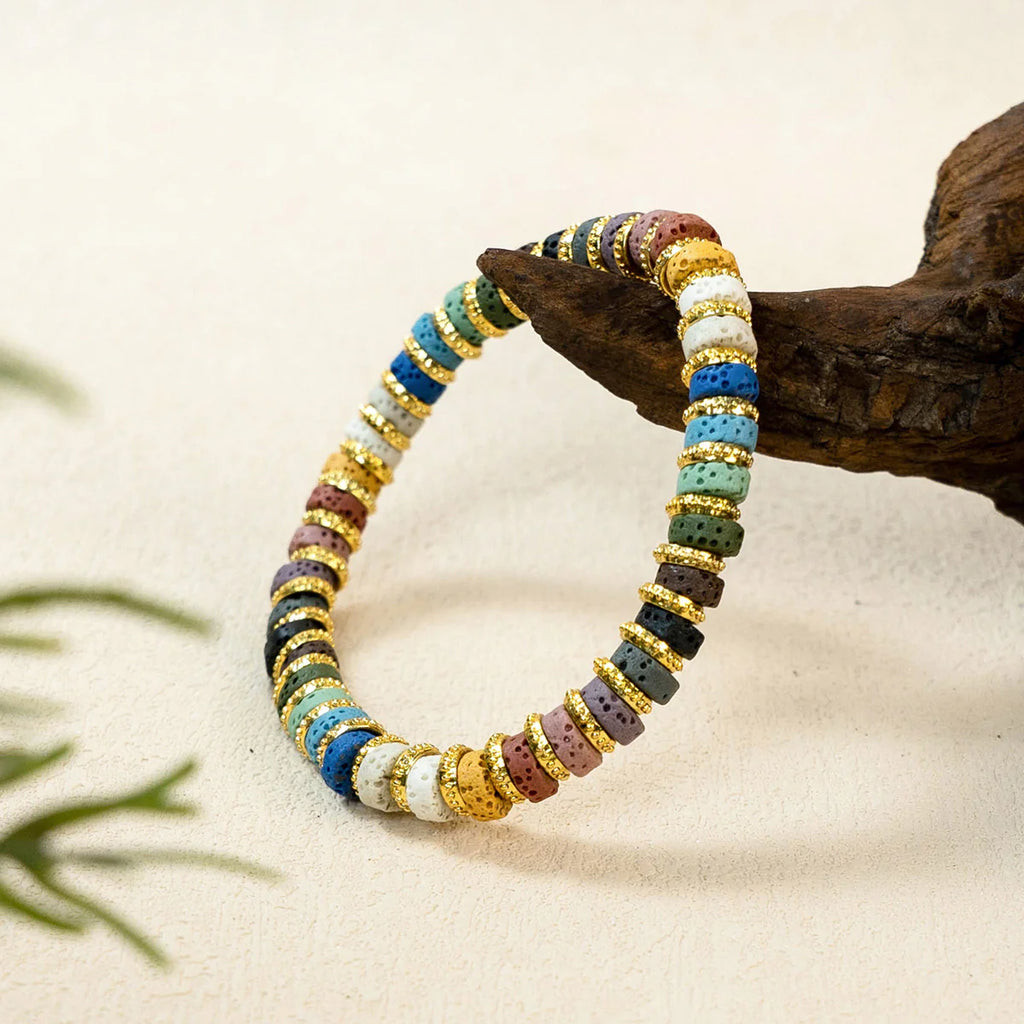 多色火山石手鍊