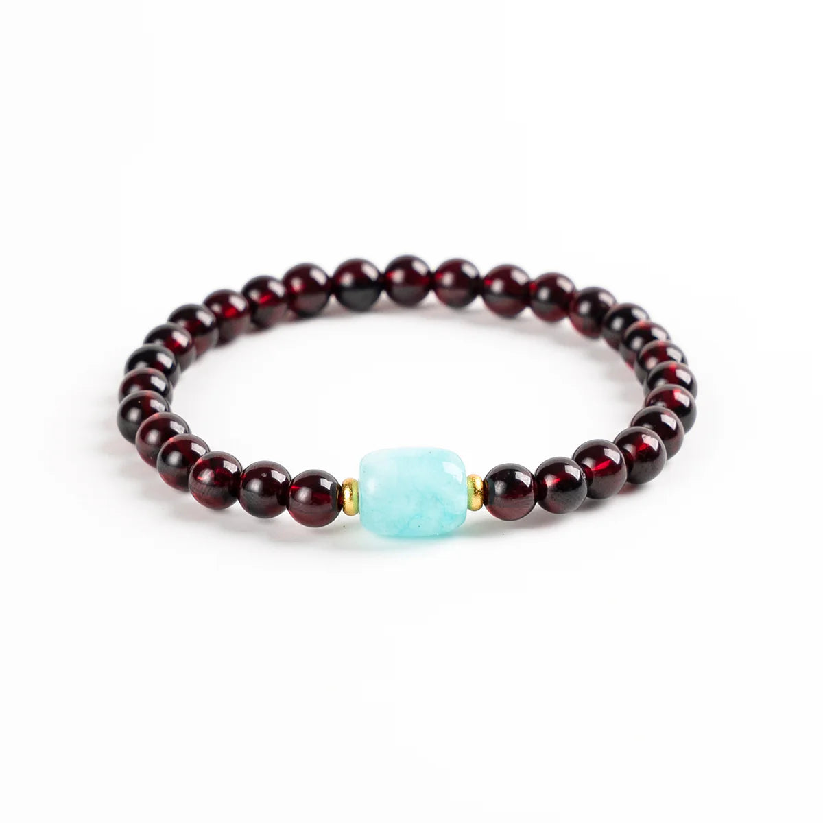 石榴石和亞馬遜石水晶手鍊