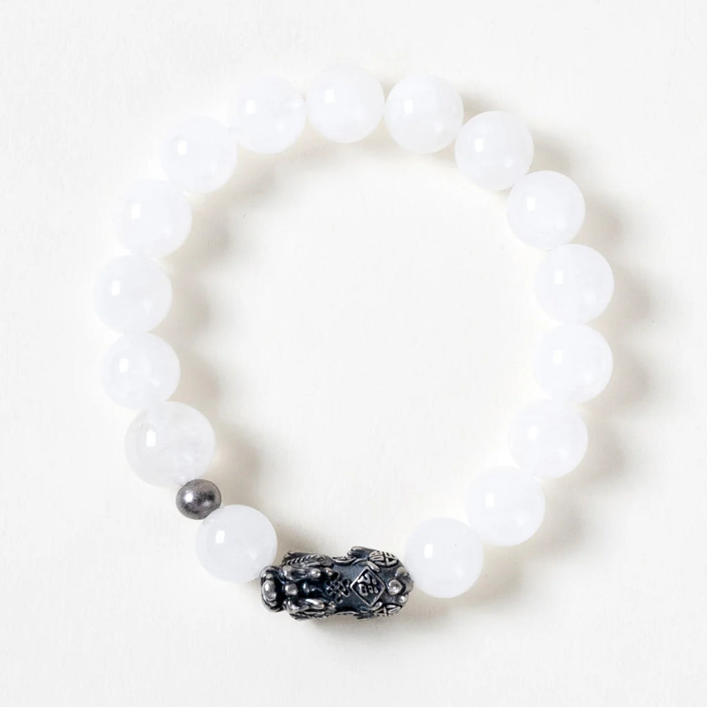白色石英貔貅手鍊