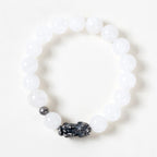 白色石英貔貅手鍊