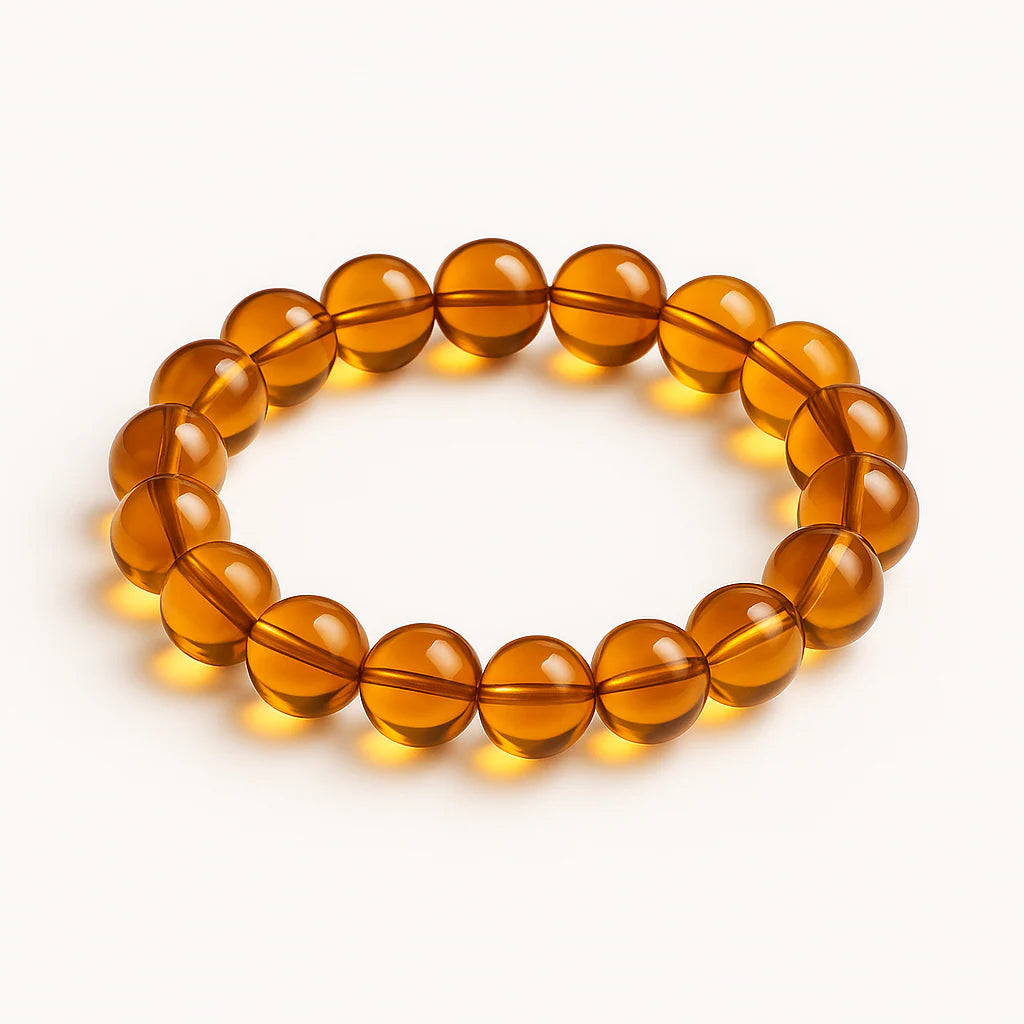 金色琥珀能量手鍊