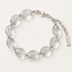 透明石英和純銀手鍊