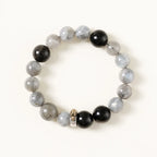 鼠年生肖守護手鍊 – 海藍寶石與黑曜石水之守護者