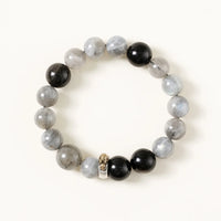 鼠年生肖守護手鍊 – 海藍寶石與黑曜石水之守護者