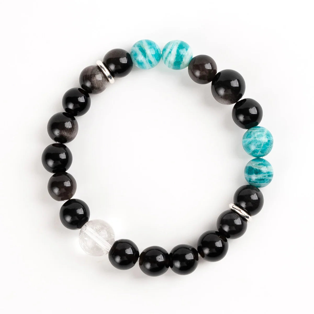 平衡與清晰黑曜石手鍊