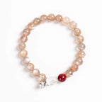 月光石與透明石英和諧手鍊