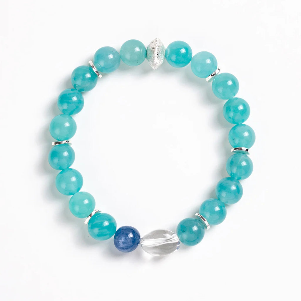 亞馬遜石和藍晶石能量手鍊