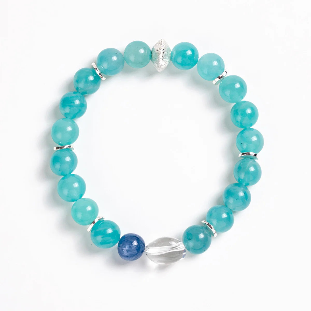 亞馬遜石和藍晶石能量手鍊