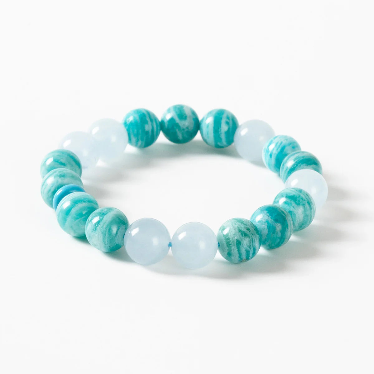 亞馬遜石藍玉髓水晶手鍊