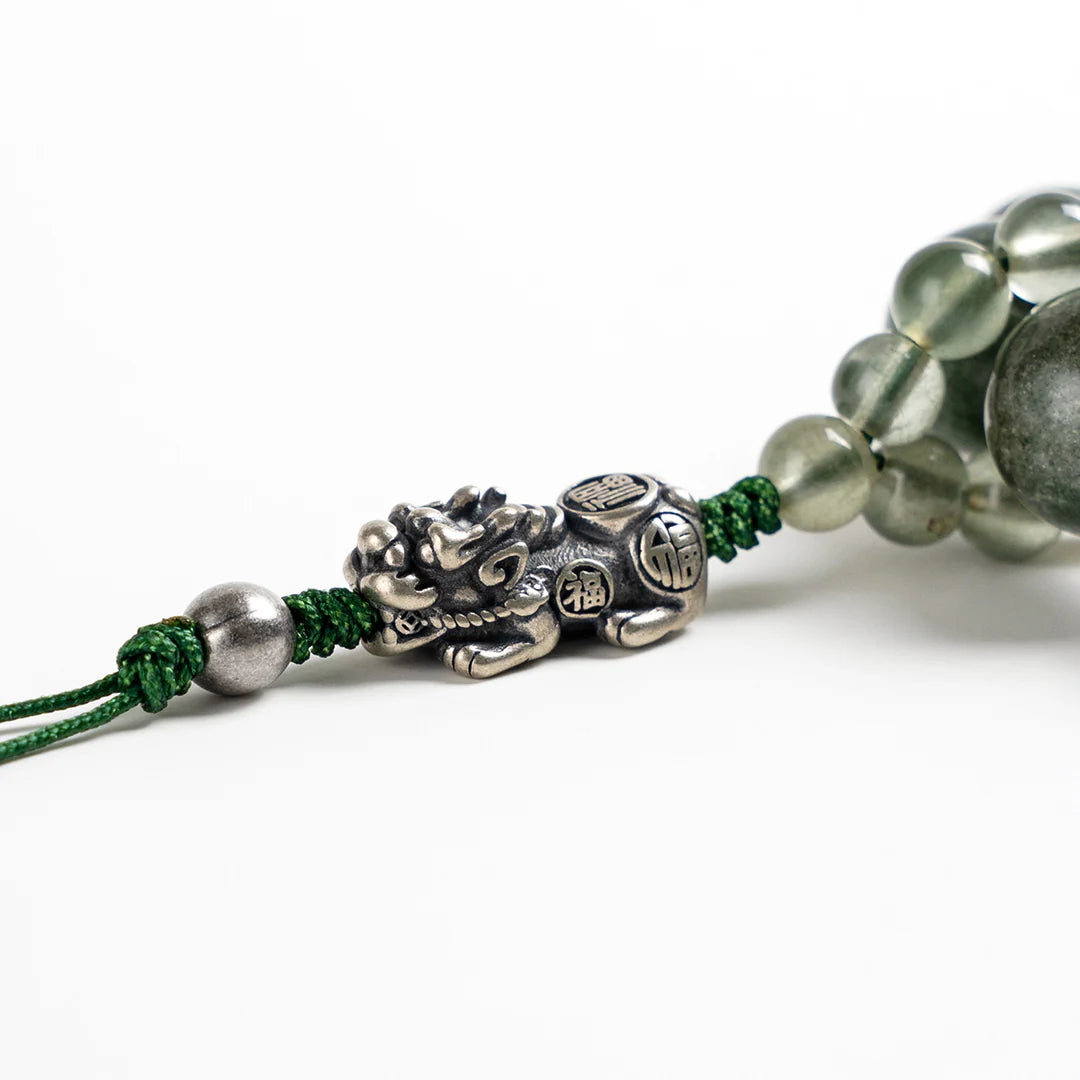 綠色發晶貔貅吊墜手鍊
