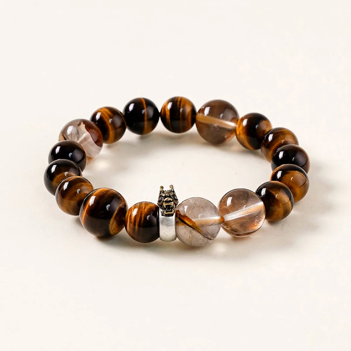 龍生肖守護手鍊 – 虎眼石與煙晶，賦予力量