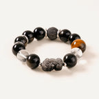 黑曜石虎眼石貔貅護身手鍊