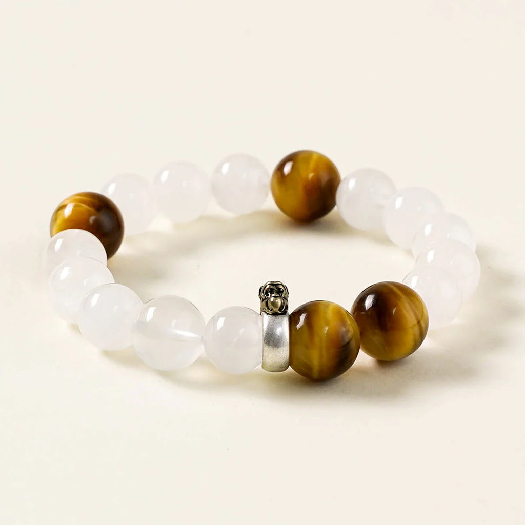 猴年生肖手鍊 – 虎眼石與石英，象徵活力