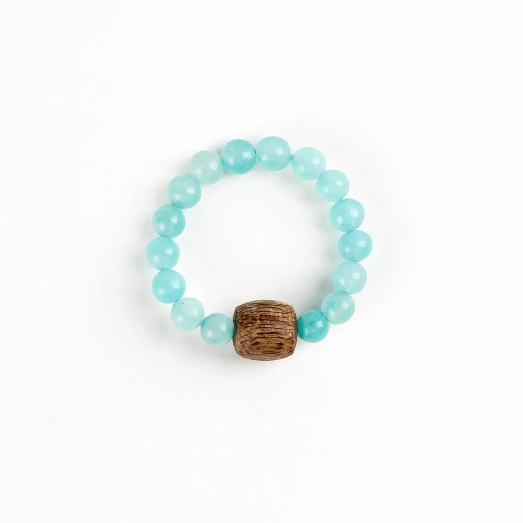 亞馬遜石和沈香木戒指