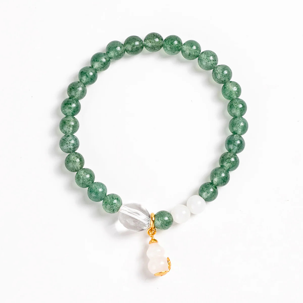 綠色草莓水晶玉葫蘆手鍊