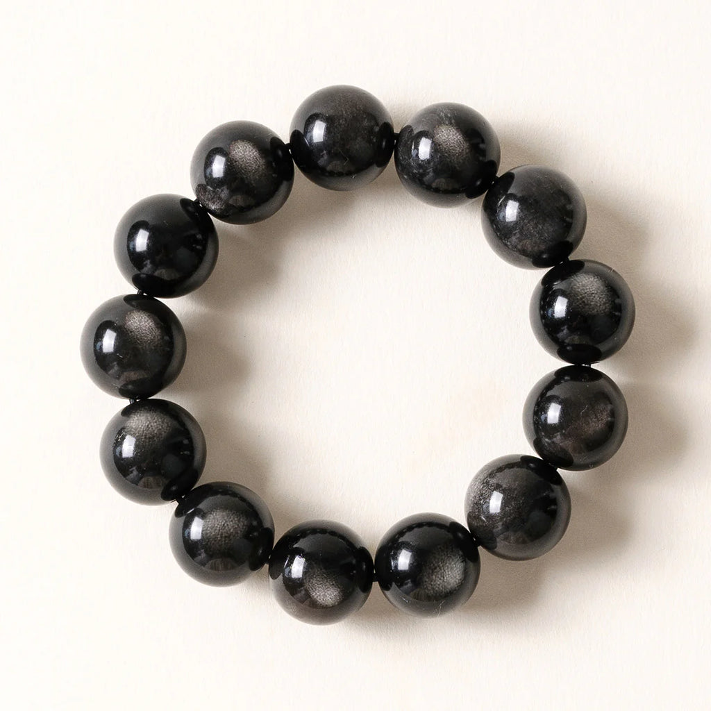 黑銀曜石光輝手鍊