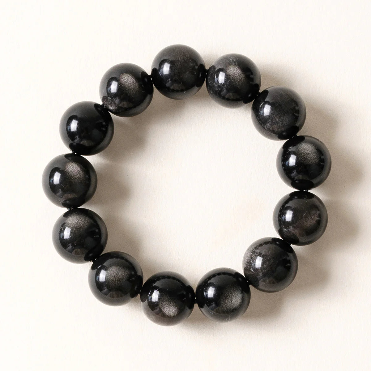 黑銀曜石光輝手鍊