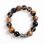 虎眼石黑曜石貔貅手鍊