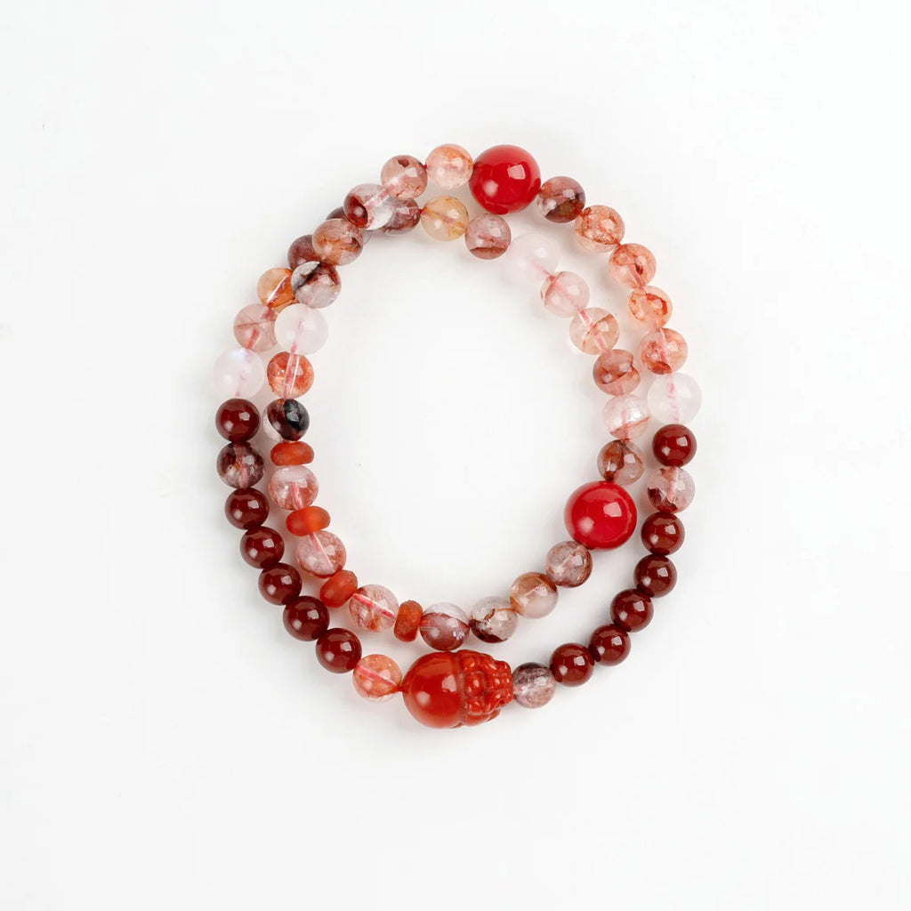 瑪瑙貔貅守護氣水晶手鍊