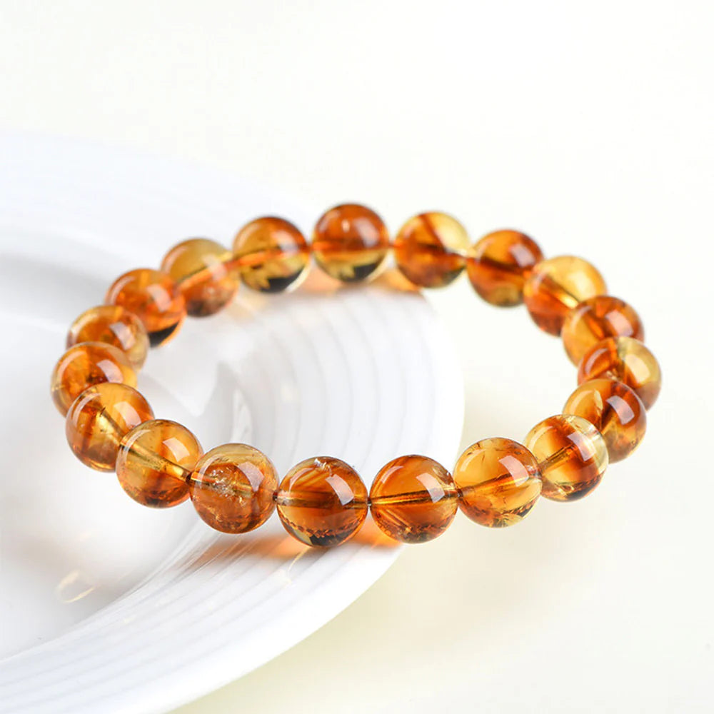 金色琥珀能量手鍊