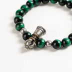 綠色虎眼石與金剛杵水晶手鍊