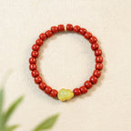 天然硃砂和玉珠手鍊