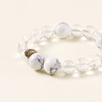 生肖雞命理手鍊 – 石英和白紋石