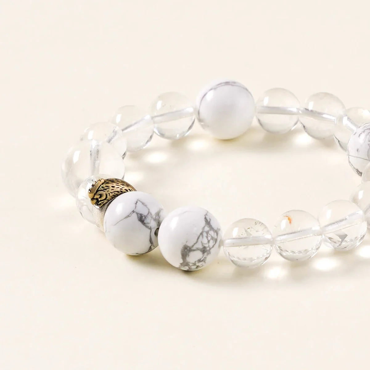 生肖雞命理手鍊 – 石英和白紋石