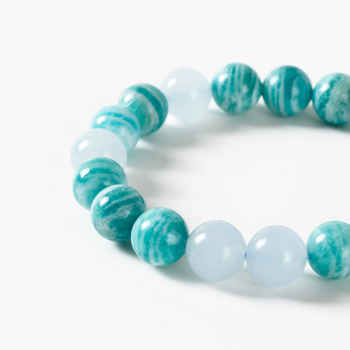 亞馬遜石藍玉髓水晶手鍊