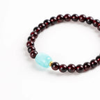石榴石和亞馬遜石水晶手鍊
