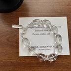 透明石英和純銀手鍊