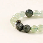 虎年生肖守護手鍊 – 葡萄石與拉長石，象徵勇氣