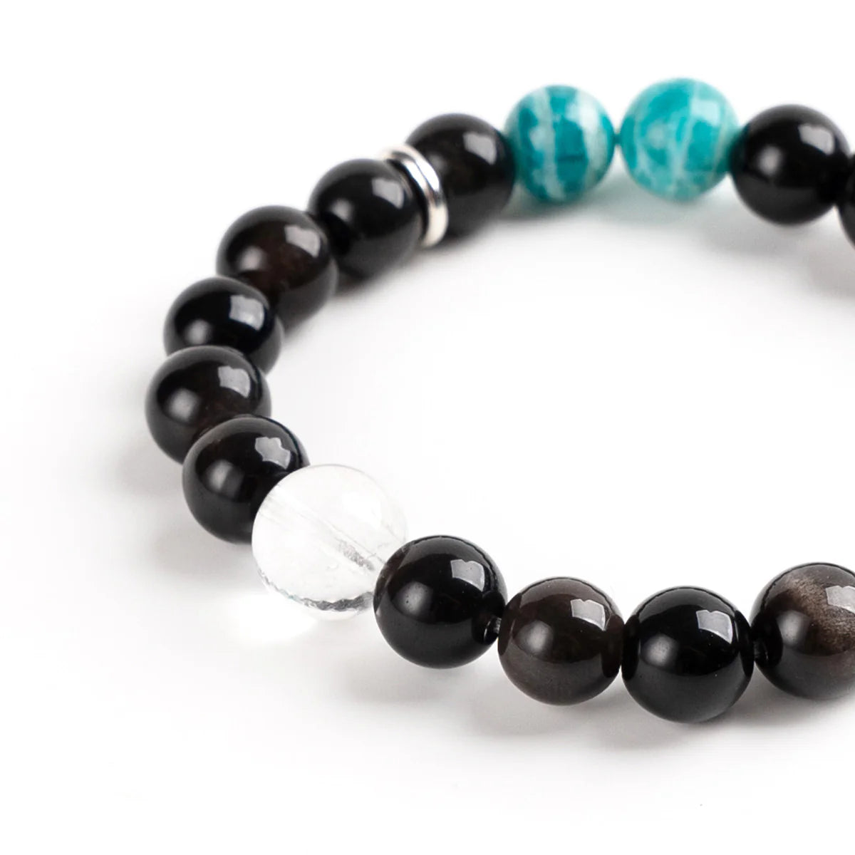 平衡與清晰黑曜石手鍊