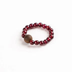 石榴石沉香能量戒指