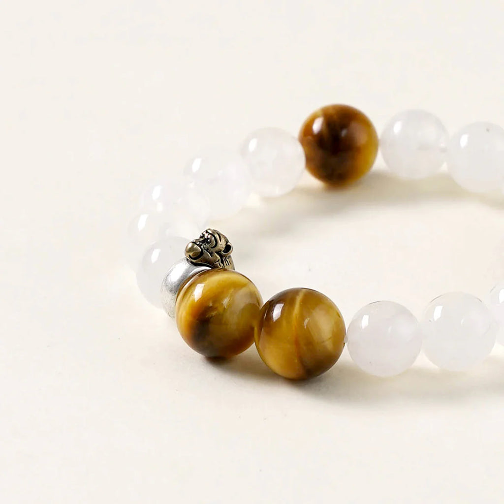 猴年生肖手鍊 – 虎眼石與石英，象徵活力