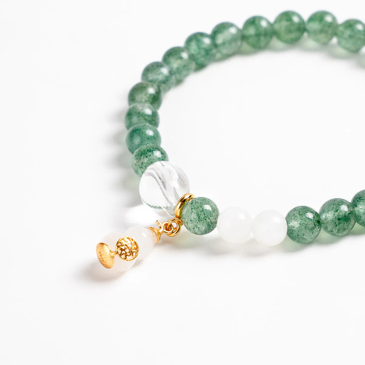 綠色草莓水晶玉葫蘆手鍊