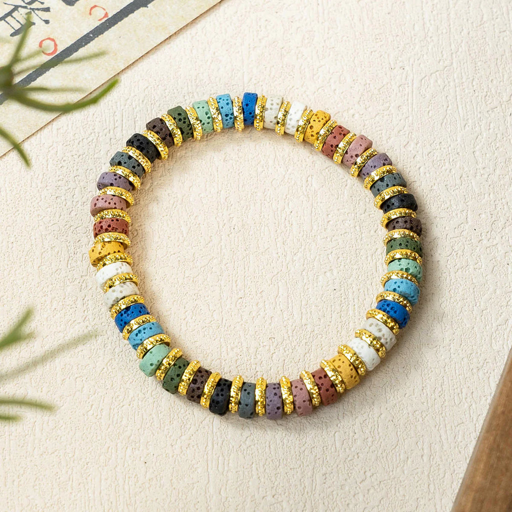多色火山石手鍊