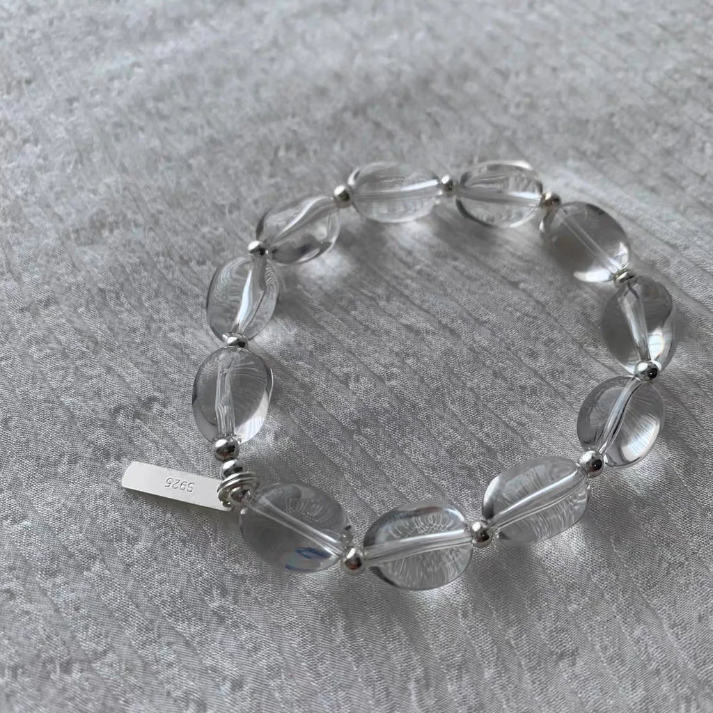 透明石英和純銀手鍊